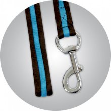 Bawełniana lonża York - 8,5m, brązowy/turkusowy