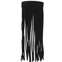 Naczółek z frędzlami York. czarny