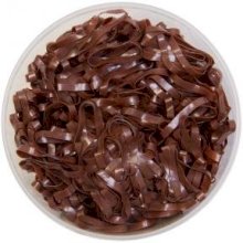 Gumki York do grzywy silikonowe w pudełku, brązowy