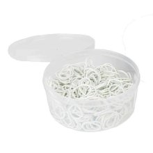 Gumki York do grzywy w pudełku, biały