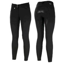 Bryczesy damskie Horze Grand Prix Silicone, czarne