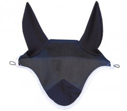 Nauszniki York Air Mesh, czarne z białą lamów.