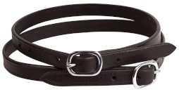 Paski do ostróg York skórzane, czarne