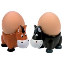 Podstawki pod jajka HR w kształcie koni, 2 sztuki