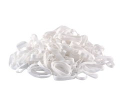 Gumki York do grzywy silikonowe, biały