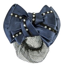 Siatka do włosów z diamencikami HKM, granatowa