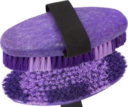 Szczotka do czyszczenia koni z syntetycznym włosiem w pastelowych kolorach. Szczotka do koni York Happy,