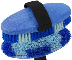 Szczotka York Happy do końskiej sierści, niebieska