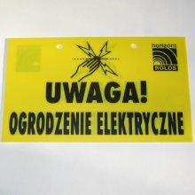 Tabliczka "Uwaga ogrodzenie elektryczne"