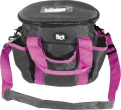 Zamykana torba York na akcesoria jeździeckie,  szaro-różowa