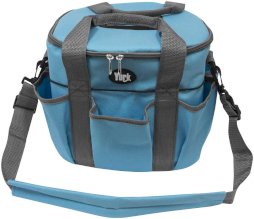 Torba na szczotki do czyszczenia koni York, szaro-niebieska