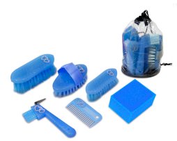 Zestaw do czyszczenia konia York Sweety, niebieski