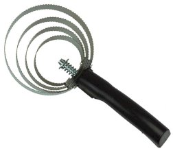 Metalowe zgrzebło spiralne dla koni z plastikowym uchwytem, czarne