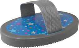 Zgrzebło do koni z serii Stars, niebiesko-szare