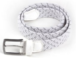Elastyczny pasek idealny do bryczesów. Pasek do bryczesów FP HILL Braid, biały-srebrny Fair Play