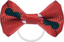 Kokardki do grzywy York w kratkę, czerwone