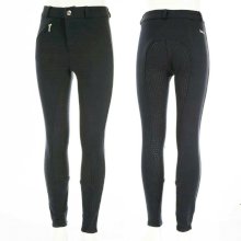 Bryczesy dziecięce Active z lejem silikonowym, czarne