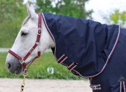 Kaptur do derki HE, granatowo czerwony