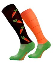 Podkolanówki jeździeckie Podkoniówki, wzór  marchewka