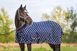 Derka siatkowa START Stars, navy, derka dla konia