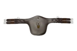 Popręg VSS skórzany START Belly z fartuchem, brązowy