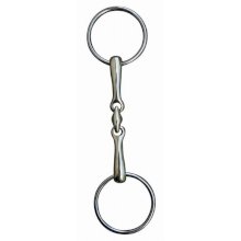 Wędzidło HKM podw. łam. 16mm, argentan