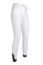 Bryczesy z lejem silikonowym kolanowym -Kate- HKM, biały, 105391200