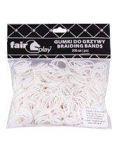 Gumki do grzywy i ogona, białe