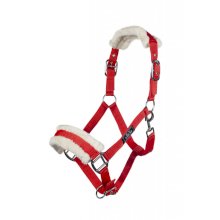 Kantar -Bischofshofen- podszyty futerkiem, czerwony