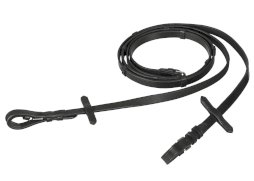 Wodze skórzane START ze stoperami, czarny