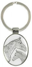 Breloczek HR klacz ze źrebięciem owal