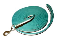 Lonża START ThreeStripe 8m, dark brown/white/teal