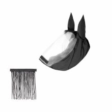 Moskitiera z/uszmi START z/frędzelkami, czarny/srebrny