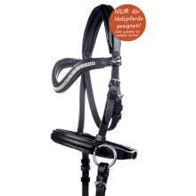 Ogłowie bezwędzidłowe -Funny Horses- czarny