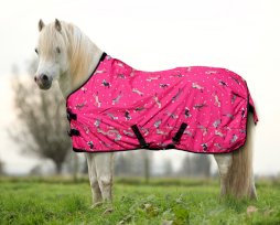 Derka York Horsi padokowa na polarze, różowa