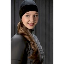 Czapeczka polarowa pod kask jeździecki, czarny
