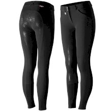 Bryczesy dziecięce Grand Prix z lejem silikonowym, czarne