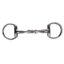 Wędzidło oliwkowe, podw.łamane, 16mm, stal szlache HKM, -