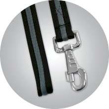 Bawełniana lonża York - 8,5m, czarny/szary