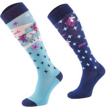 Skarpety jeździeckie Podkoniówki, blue stars