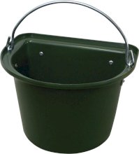 Żłób przenośny z hakami i uchwytem, oliwkowy