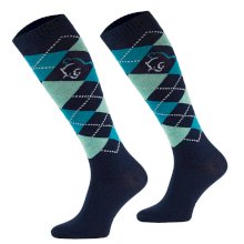 Podkolanówki jeździeckie wzór karo, Comodo kolor 01