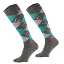 Podkolanówki jeździeckie wzór karo, Comodo kolor 02