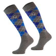 Podkolanówki jeździeckie wzór karo, Comodo kolor 03