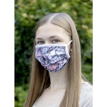 Regulowana maseczka ochronna w koniki, biała