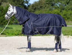 Derka padokowa/przeciwdeszczowa z kapturem HE Aspen, wypełnienie 200g, granatowa