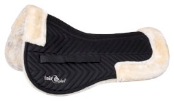 Podkładka pod siodło FP COZY z futrem syntetycznym, czarna