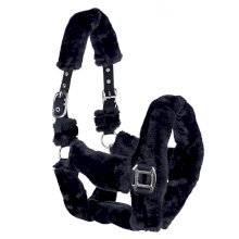 Kantar podszyty w całości futerkiem Horsenjoy Cuddly, czarny