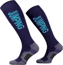 Podkolanówki zimowe JUMPING dla jeźdźców z wełną merynosów, granatowe