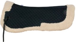 Podkładka pod siodło York ze sztucznym futerkiem, czarna